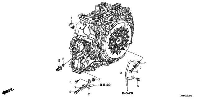 2019 Honda Insight AT ATF Pipe Diagram