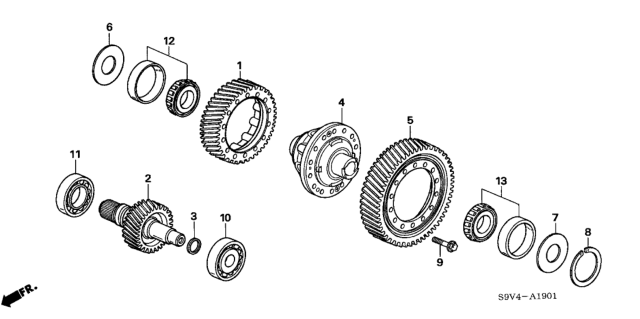 2006 Honda Pilot AT Differential Diagram