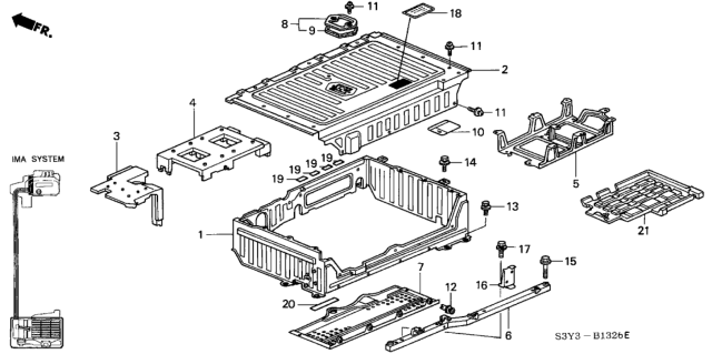 2002 Honda Insight IMA Unit Case Diagram