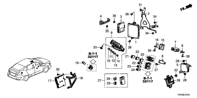 2018 Honda Clarity Electric Unit, Can Gateway Diagram for 38890-TRV-A11