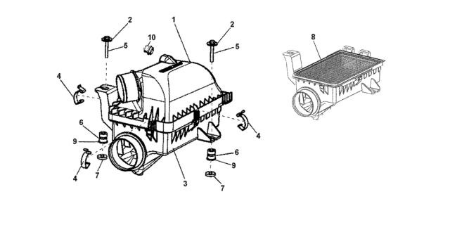 2013 Honda CR-Z HPD- Air Filter Diagram