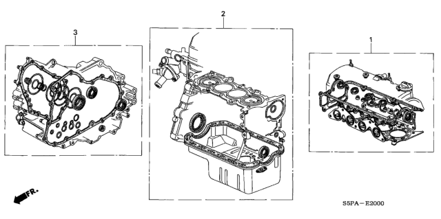 2005 Honda Civic Gasket Kit, AT Transmission Diagram for 06112-PLX-A30