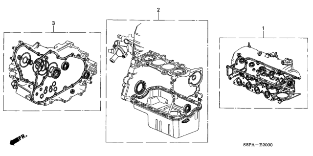 2005 Honda Civic Gasket Kit Diagram