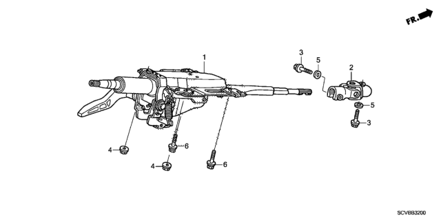 2011 Honda Element Steering Column Diagram