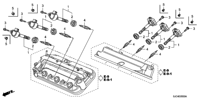 2012 Honda Ridgeline Ignition Coil - Spark Plug Diagram