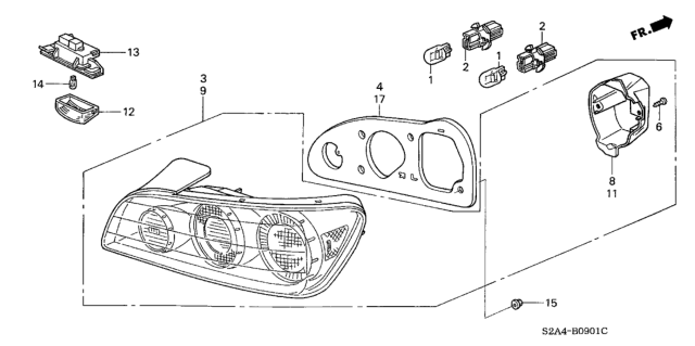 2006 Honda S2000 Taillight - License Light Diagram