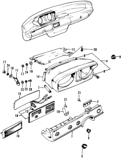 1973 Honda Civic Nut, Tool Box Setting Diagram for 90325-044-000