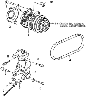 1985 Honda Accord Bolt-Washer (10X45) Diagram for 38937-PD2-003