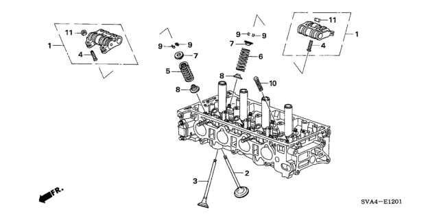 2007 Honda Civic Valve - Rocker Arm (2.0L) Diagram