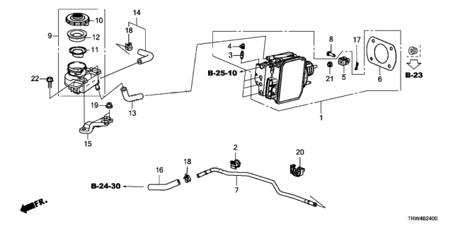2021 Honda Clarity Plug-In Hybrid HOSE C, RESERVOIR TANK Diagram for 46675-TRW-A01