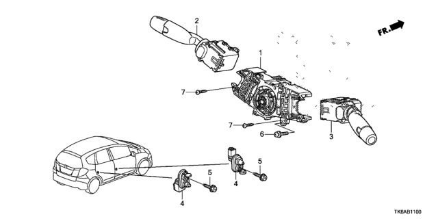 2013 Honda Fit Combination Switch Diagram