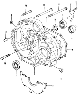1973 Honda Civic 3 Door ** (1200) ** 4MT MT Clutch Housing Diagram