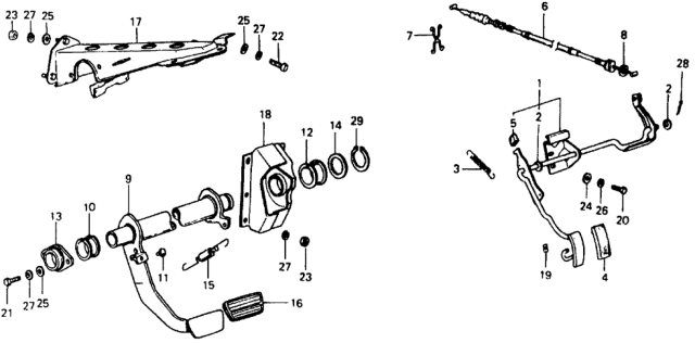 1979 Honda Civic 3 Door ** (1200) ** HMT HMT Pedals Diagram