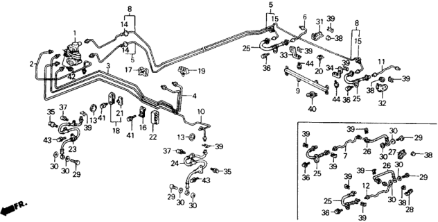 1989 Honda Accord Hose B, Rear Brake (Meiji) Diagram for 46431-SE0-935