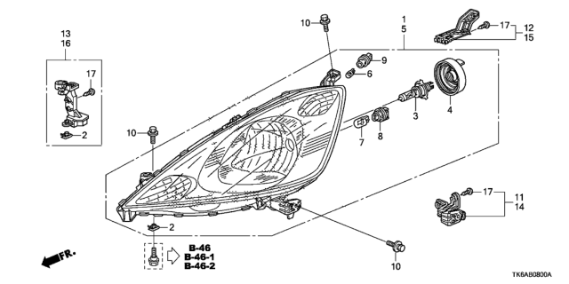 2013 Honda Fit Headlight Diagram