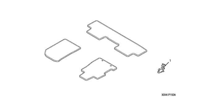 2009 Honda Civic 2 Door DX KA 5AT Floor Mats Diagram