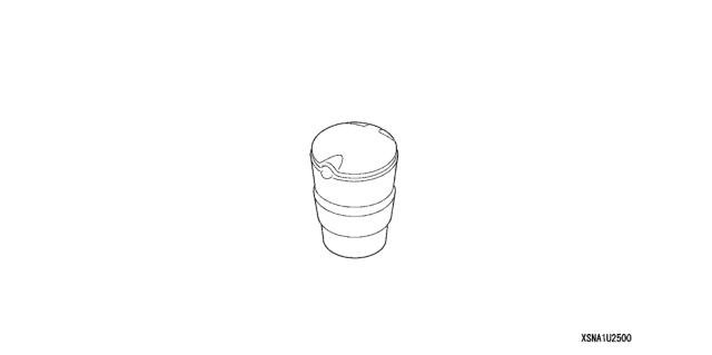 2009 Honda Civic Ashtray, Cupholder Type Diagram for 08U25-SNA-110