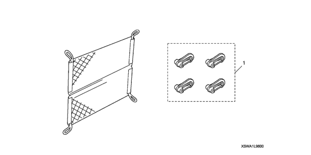 2008 Honda CR-V 5 Door EX-L (2WD) KA 5AT Cargo Net Diagram