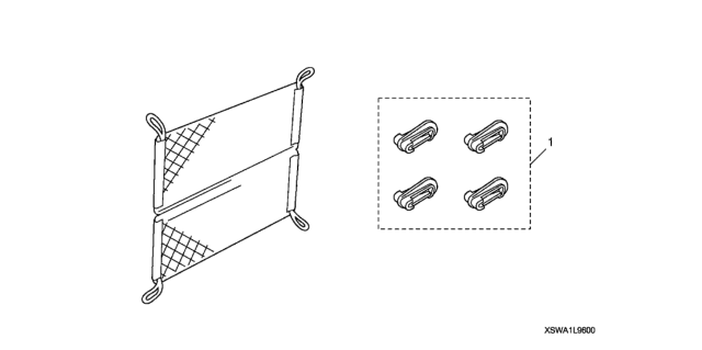 2011 Honda CR-V Cargo Net Diagram