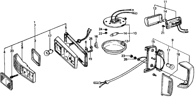 1976 Honda Civic Front Side Turn Signal Light Diagram