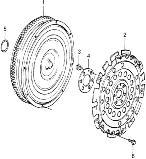 1983 Honda Accord Washer (38X82X2) Diagram for 90429-PB2-900