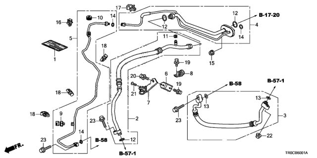 2014 Honda Civic Pipe, Receiver Diagram for 80341-TR7-A02