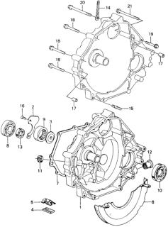 1983 Honda Civic Plate, Oil Guide Diagram for 21103-PA0-000