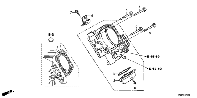 2012 Honda Accord Throttle Body (L4) Diagram