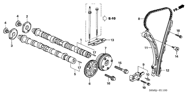 2003 Honda Accord Camshaft - Cam Chain (L4) Diagram