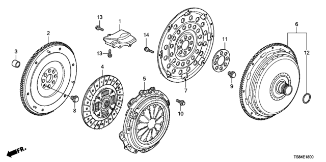 2013 Honda Civic Clutch - Torque Converter (1.8L) Diagram