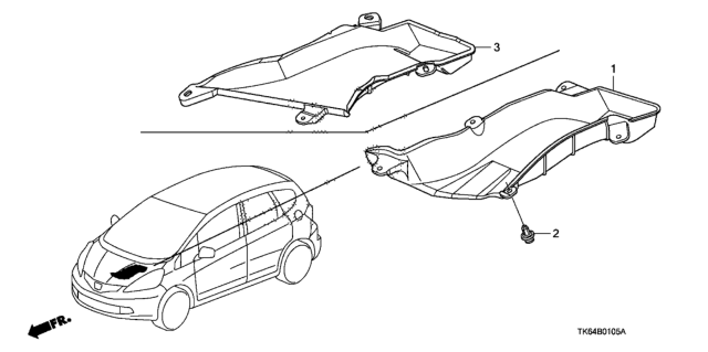 2009 Honda Fit Cooling Duct Diagram