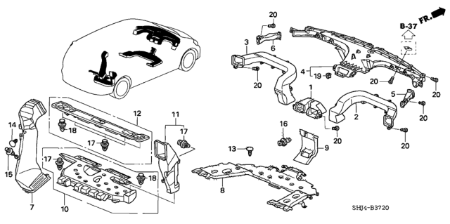 2008 Honda Odyssey Duct Diagram