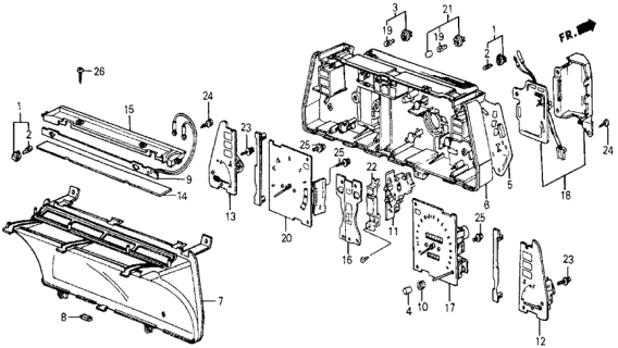 1985 Honda Civic Lens, Smoke (Denso) Diagram for 37195-SD9-004