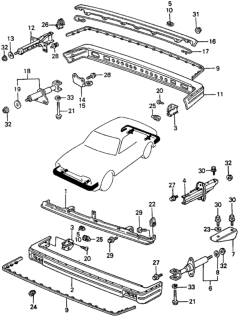 1983 Honda Civic Bumper Diagram