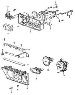 1981 Honda Civic Case, Illumination Diagram for 37191-SA4-912