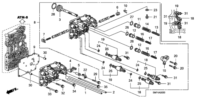 2010 Honda Civic 4 Door GX KA 5AT Servo Body Diagram