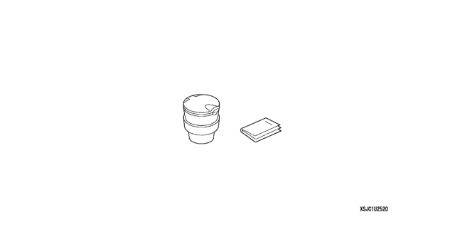 2012 Honda Ridgeline 4 Door RTL (NAVIGATION MFG US2) KA 5AT Ashtray (Cup-Style) Diagram