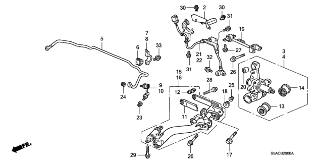 2005 Honda Civic Rear Lower Arm Diagram