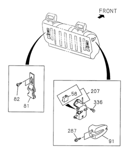 1997 Honda Passport 4 Door EX-W (4X2 V6) KA 4AT Rear Seat Lock Diagram