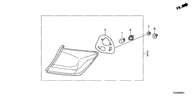 2015 Honda Civic 4 Door MX KL CVT Taillight Diagram