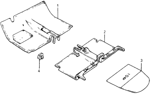 1978 Honda Accord Floor Mat, FR. *A3L* (MARBLE BROWN) Diagram for 72821-671-761ZC