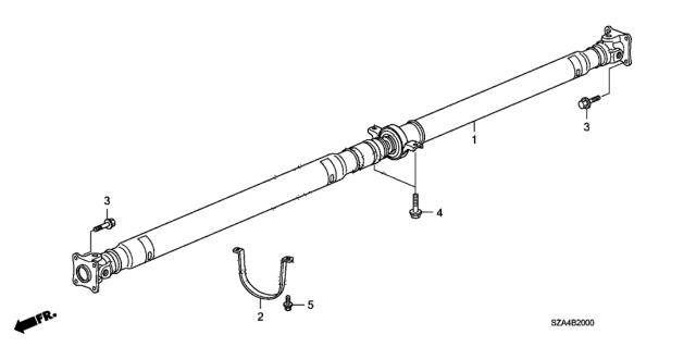 2010 Honda Pilot Propeller Shaft Diagram