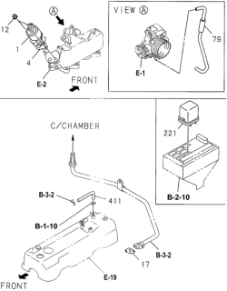 1996 Honda Passport Hose, Rubber Diagram for 8-97119-669-1