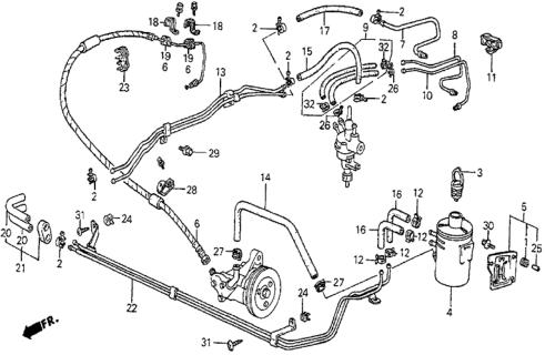1984 Honda Prelude 2 Door DX KA 5MT P.S. Lines Diagram
