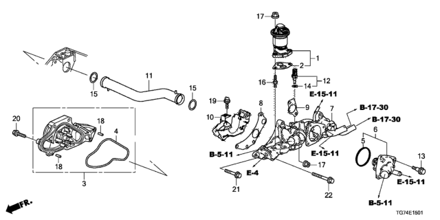 2021 Honda Pilot Water Pump Diagram