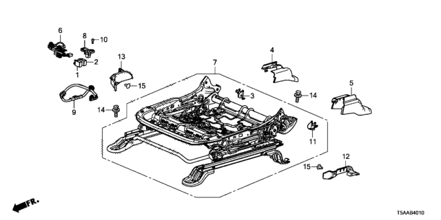 2019 Honda Fit Front Seat Components (Driver Side) Diagram