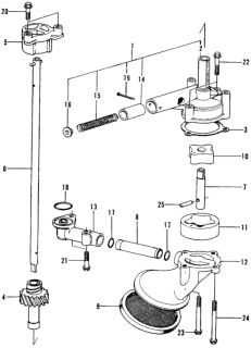 1975 Honda Civic 3 Door ** (1200) ** HMT Oil Pump Diagram