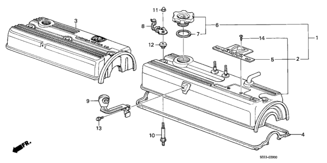 1986 Honda Accord Screw, Oval (3X8) Diagram for 93700-03008-0B