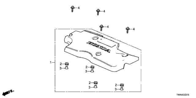 2018 Honda Accord Hybrid Cover, Engine Diagram for 12500-6C1-A00