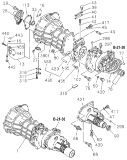 Cover Rear Transmission Diagram for 8-97369-829-0